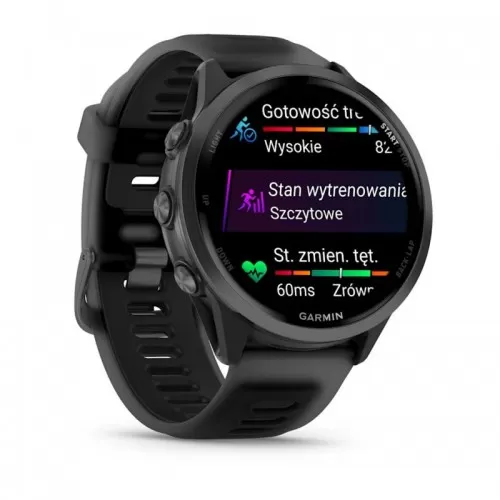 Garmin Forerunner 570 Black 47 mm mostrando datos de carrera