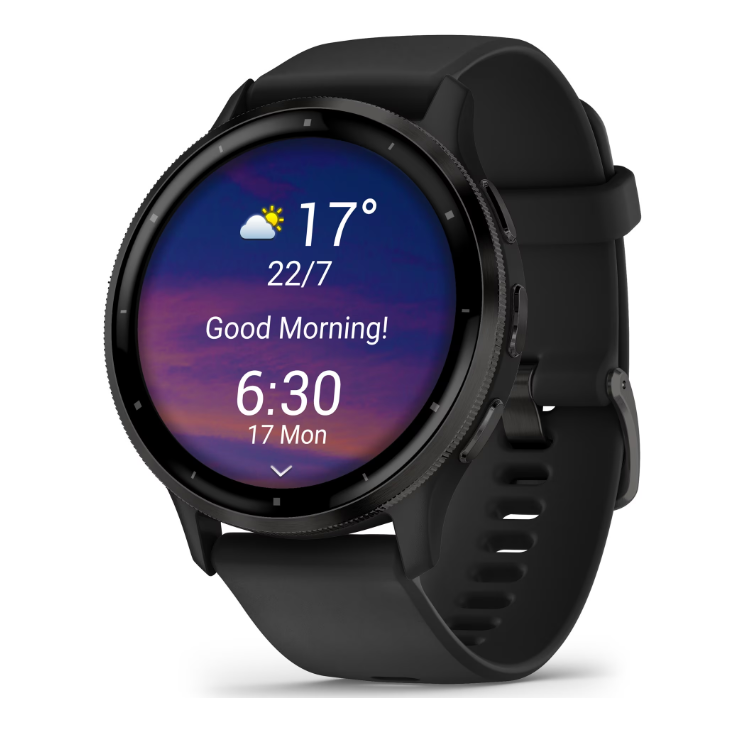 Garmin Venu 3 Negro pantalla AMOLED encendida