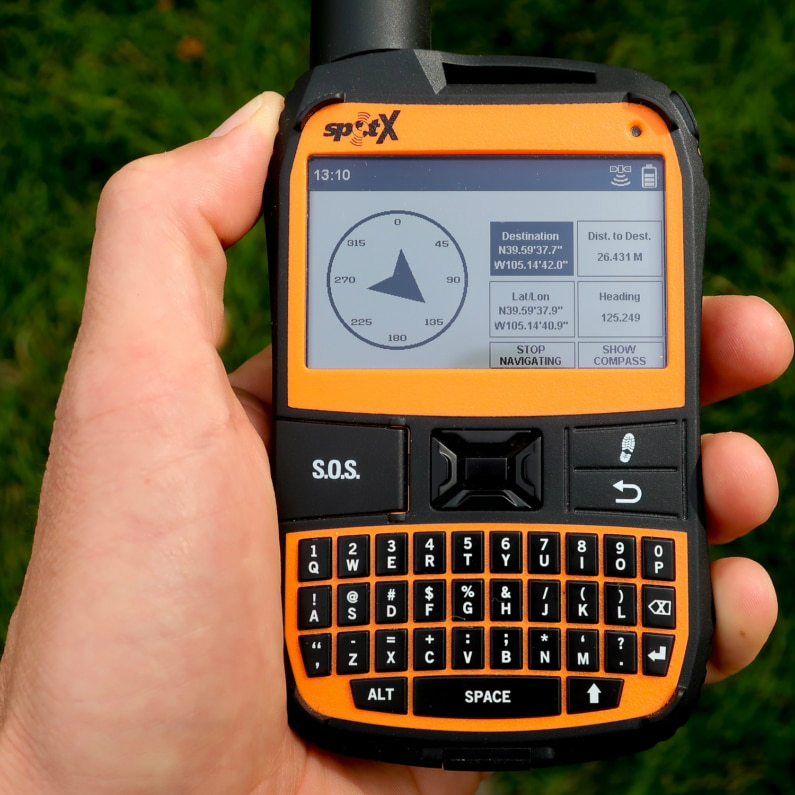 SPOT X comunicador satelital con teclado QWERTY y pantalla