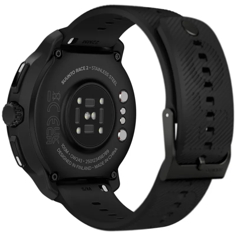Reloj deportivo Suunto Race 2 All Black con GPS multibanda y pantalla AMOLED