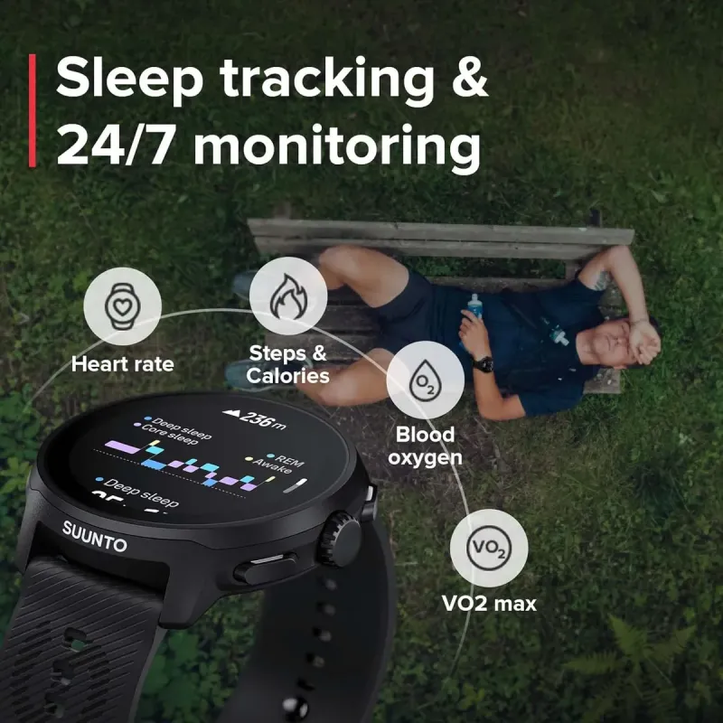 Reloj deportivo Suunto Run All Black con GPS multibanda para running