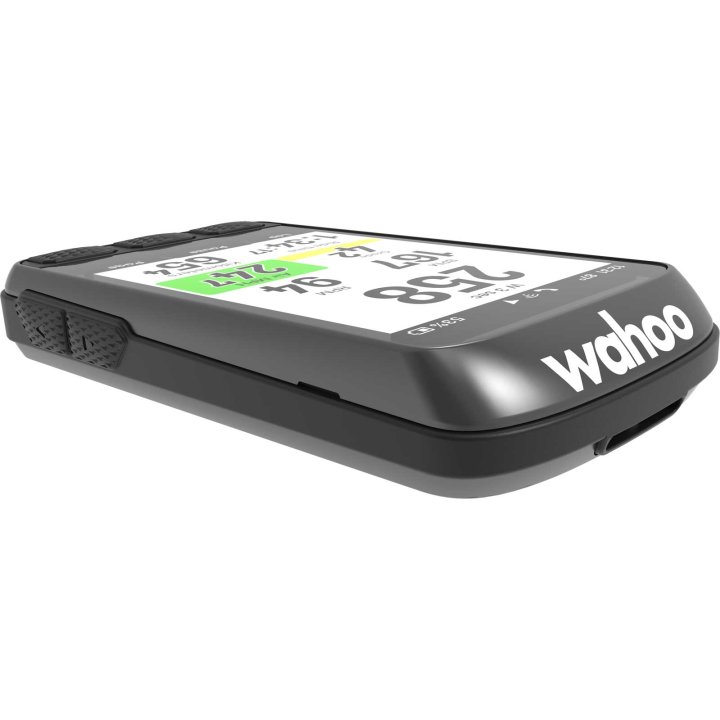 Wahoo ELEMNT ACE mostrando mapa y datos en pantalla a color